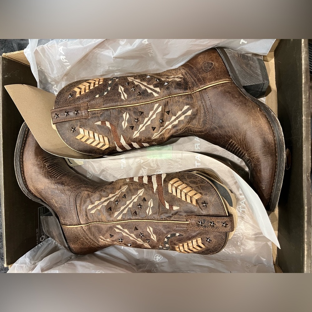 Ariat Circuit Americana Western Boot ATS Sole - Picture 4 of 13